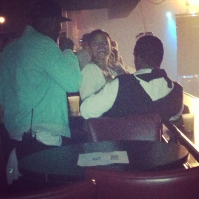 Cassie with Diddy at the Meek Mill Concert in NYC
